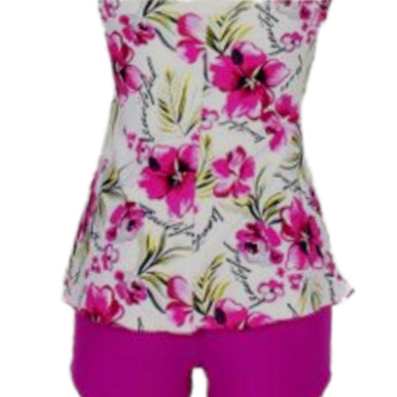 Two piece pink bathing 0011 xl tummy coverage - Picture 4 of 5